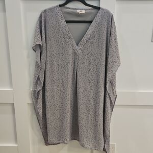 Gray Blue Leopard Print Dress